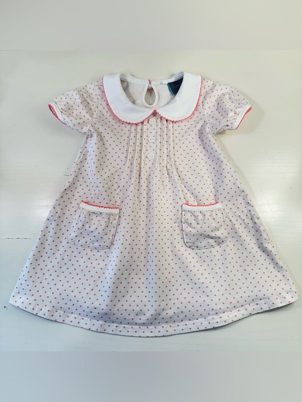 Honesty Girl’s Pink Bitty Dot Knit Dress 3T